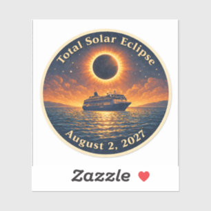 Totale zonsverduistering 2 augustus 2027 cruisesch sticker