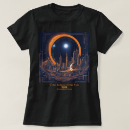 Totale Zonsverduistering 2 kanten Jouw tekst Citys T-shirt
