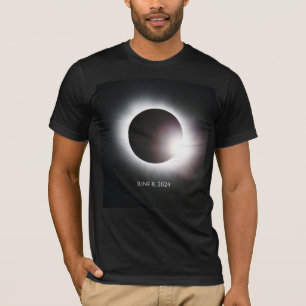Totale zonsverduistering 8 april 2024 maanzon t-shirt