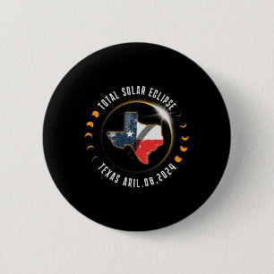 Totale Zonsverduistering Amerika Totaliteit Texas Ronde Button 5,7 Cm