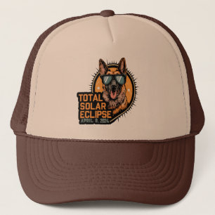 Totale Zonsverduistering April 2024 Duitse Herder Trucker Pet