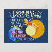 Totale Zonsverduistering April 8 2024 American Fun Briefkaart (Voorkant)