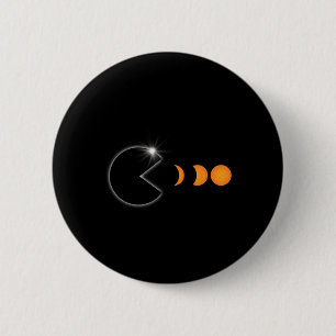 Totale Zonsverduistering April 8 2024 Leuke Fases Ronde Button 5,7 Cm