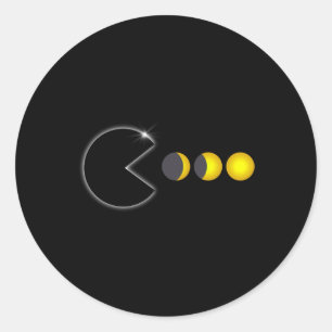 Totale Zonsverduistering April 8 2024 Leuke Fases Ronde Sticker