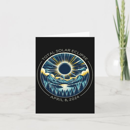 Totale Zonsverduistering Artsy Totality Sky met Ap Kaart (Voorkant)