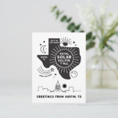 Totale zonsverduistering Austin Texas Briefkaart (Staand voorkant)