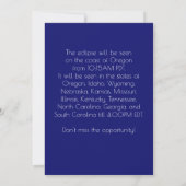Totale Zonsverduistering Bewaar de datum Save The Date (Achterkant)