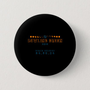 Totale Zonsverduistering Bowling Green Ohio 04.08. Ronde Button 5,7 Cm
