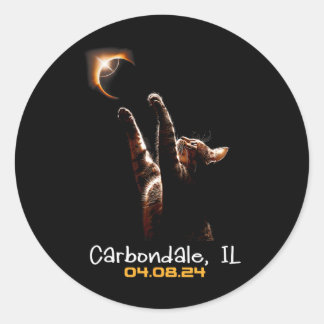 Totale zonsverduistering Carbondale Illinois Ronde Sticker