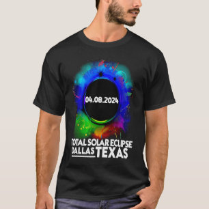 Totale Zonsverduistering Dallas TEXAS 8 april 2024 T-shirt