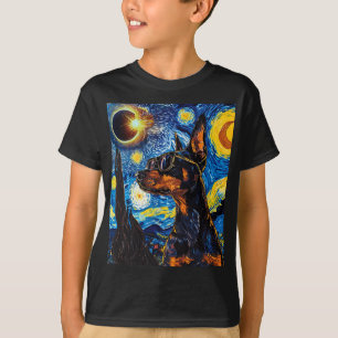 Totale Zonsverduistering Doberman Hond T-shirt