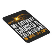 Totale zonsverduistering Grappige Verjaardag 4-8-2 Magneet (Rechterzijde)