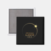 Totale zonsverduistering in Effingham Illinois 202 Magneet (Voorkant / Achterkant)
