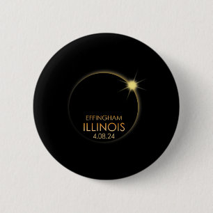 Totale zonsverduistering in Effingham Illinois 202 Ronde Button 5,7 Cm