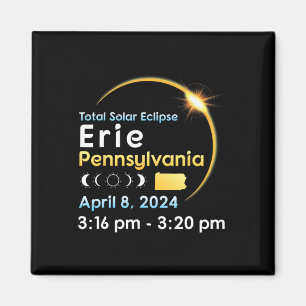 Totale zonsverduistering in Erie Pennsylvania op A Magneet