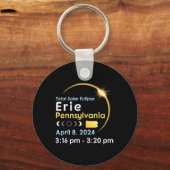 Totale zonsverduistering in Erie Pennsylvania op A Sleutelhanger (Voorkant)