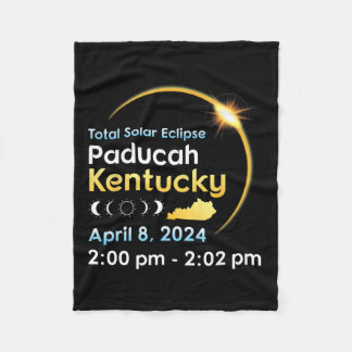 Totale zonsverduistering in Paducah Kentucky op 0 Fleece Deken