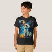 Totale zonsverduistering Maltese hond T-shirt (Voorkant volledig)