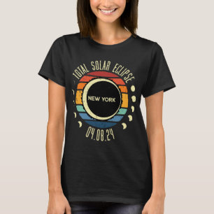 Totale Zonsverduistering New York Retro 04.08.24 M T-shirt