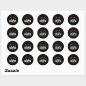 Totale Zonsverduistering New York - Total Eclipse  Ronde Sticker (Vel)