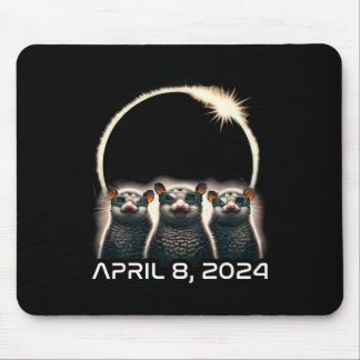 Totale Zonsverduistering Shirt 2024 Opossum in Ast Muismat