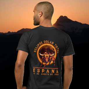 Totale Zonsverduistering- Spanje 2026 Stier in het T-shirt