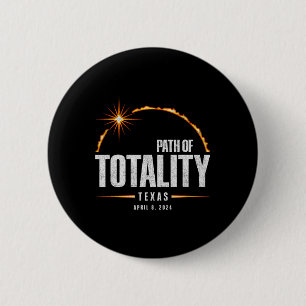 Totale Zonsverduistering Texas - Totale verduister Ronde Button 5,7 Cm