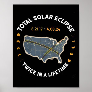 Totale zonsverduistering twee keer in een leven 20 poster