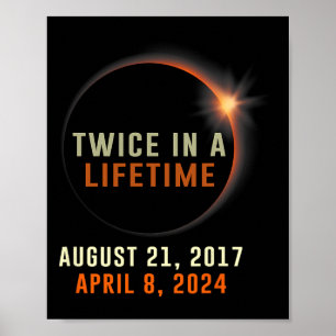 Totale zonsverduistering twee keer in een leven 20 poster