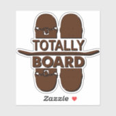 Totalement Brown - Sticker en vinyle coupé de bais (Feuille)