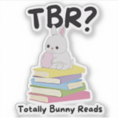 Totalement Bunny Lit TBR Sticker - Mignonne Pastel (Devant)