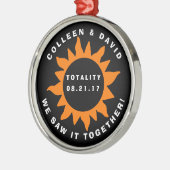 Totalen van paren Zonnegevaar Aangepast Metalen Ornament (Links)
