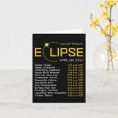 Totalité Chemin 2024 Eclipse Carte Total Eclipse A (Fleur jaune)