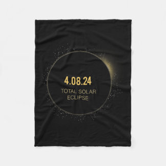 Totaliteit 04 08 24 Totale Zonsverduistering 2024  Fleece Deken