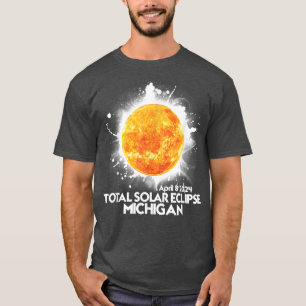 Totaliteit Michigan 2024 Total Solar Eclipse Ameri T-shirt