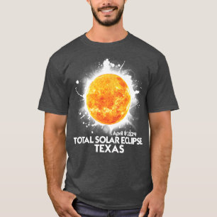 Totaliteit TEXAS 2024 Totaal Zonnerampen Amerika T-shirt