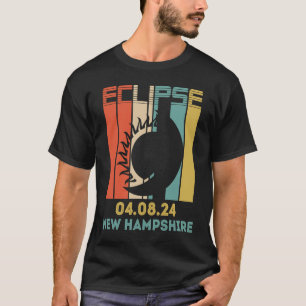 Totaliteit Zonneclipse Fases April 8 2024 New Ham T-shirt