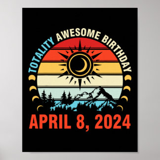 Totaliteit Zonsverduistering Geweldige Verjaardag  Poster