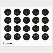 Totaliteit Zonsverduisteringsfasen Mexico April Ronde Sticker (Vel)