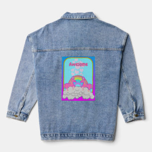 Totally 80s Leuk Neon Geïnspireerd Eenhoorn Denim Jacket