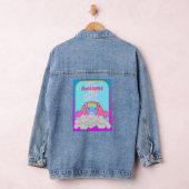 Totally 80s Leuk Neon Geïnspireerd Eenhoorn Denim Jacket (Hangar)