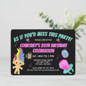 Totally 90s Retro Birthday Party Invitation Kaart (Staand voorkant)