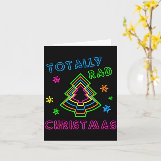 Totally Rad Christmas - 80s Retro Christmas Kaart (Gele Bloem)