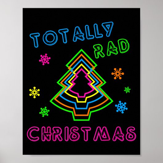 Totally Rad Christmas - 80s Retro Christmas Poster (Voorkant)