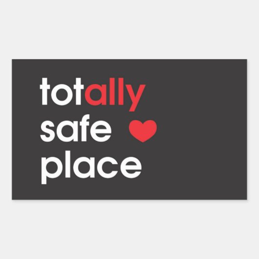 "Totally Safe Place" Ally Sticker (Voorkant)