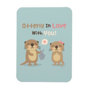 Totally Verliefd Op Jou Otter Liefde Woordspeling Magneet