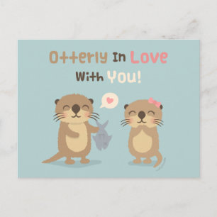 Totally Verliefd Op Jou Otter Puns Humor Ansichtka Briefkaart
