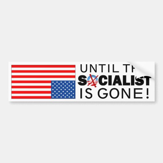 Totdat de socialist is opgegroeid bumpersticker (Voorkant)