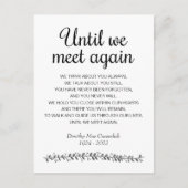 Totdat we elkaar weer ontmoeten... briefkaart (Voorkant)