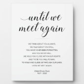 Totdat we elkaar weer ontmoeten, elegant begrafeni fotoplaat (Voorkant)